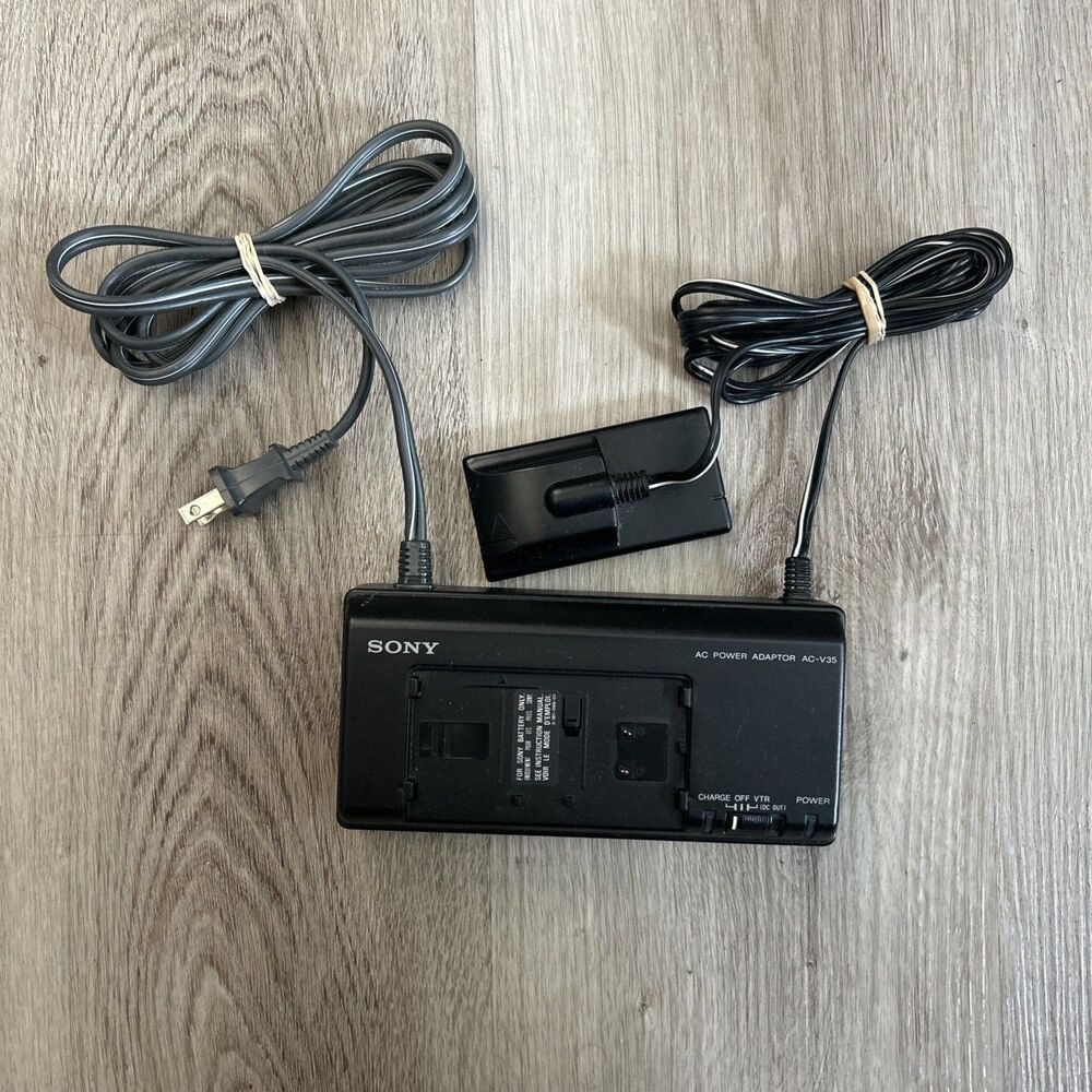 Sony AC-V35 Handycam AC Power Supply Adapter Charger Cord Video8 Hi8 Japan Works